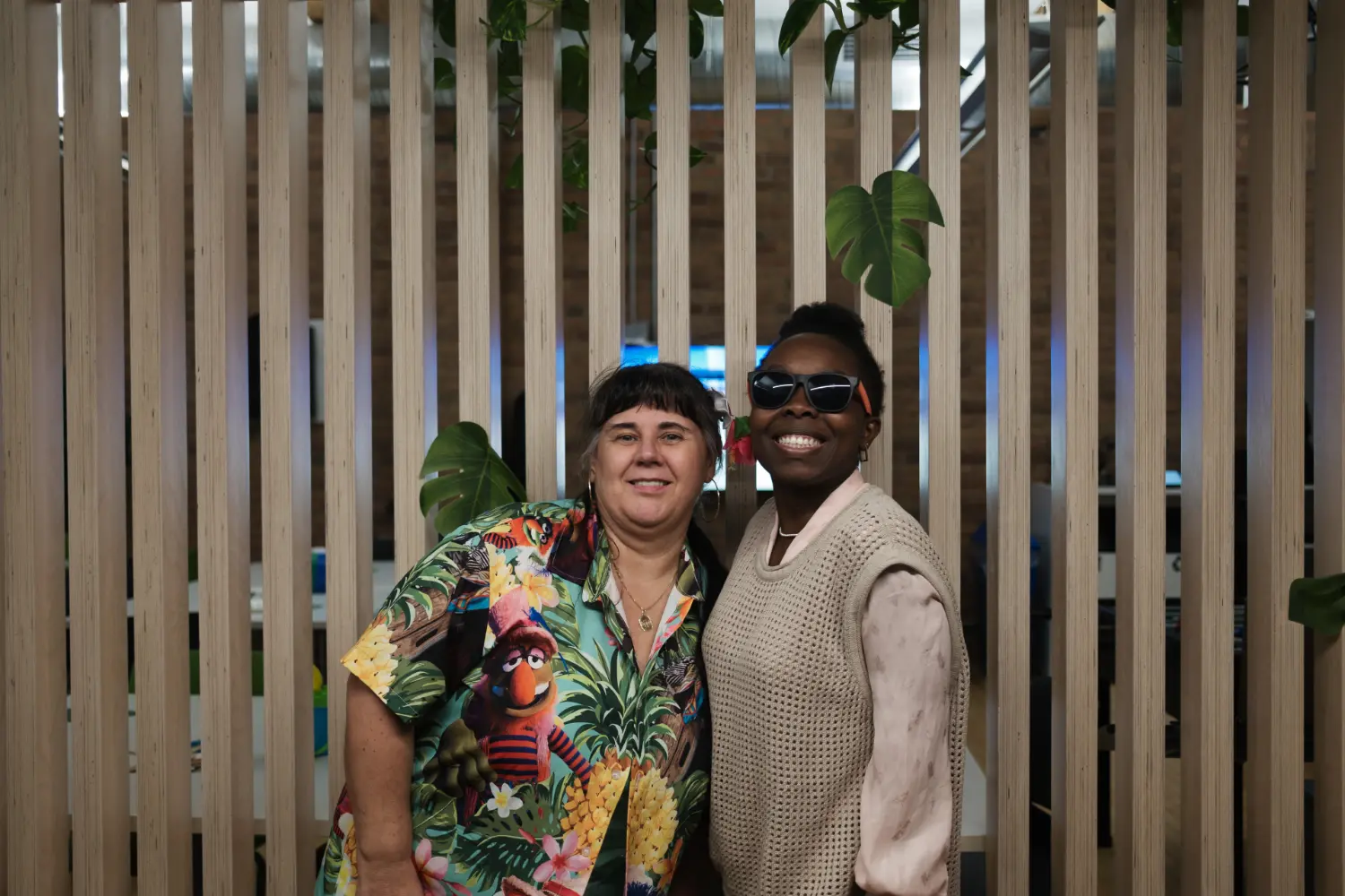 Employees enjoying our summer party and celebrating together.
