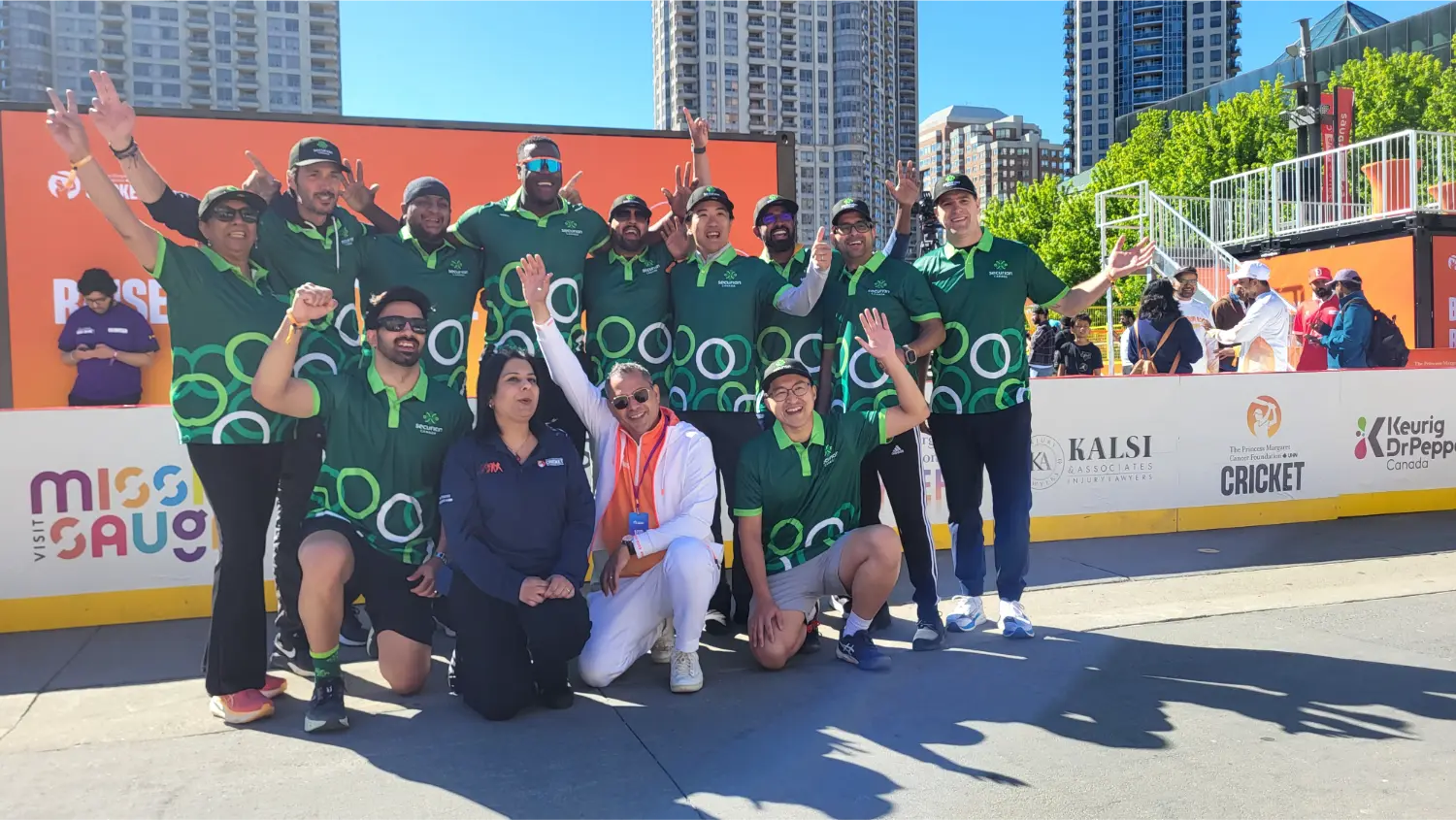 Securian Canada cricket team participates in a Princess Margaret fundraiser supporting cancer research.