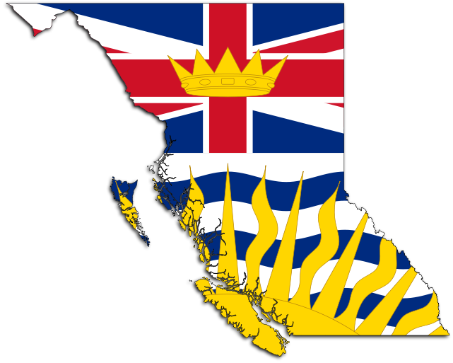 Flag map of Alberta