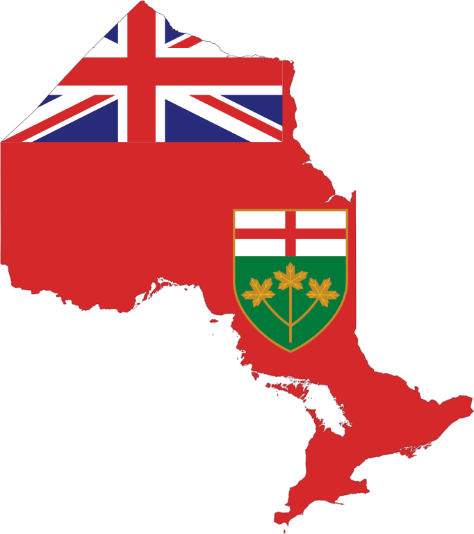 Flag map of Alberta
