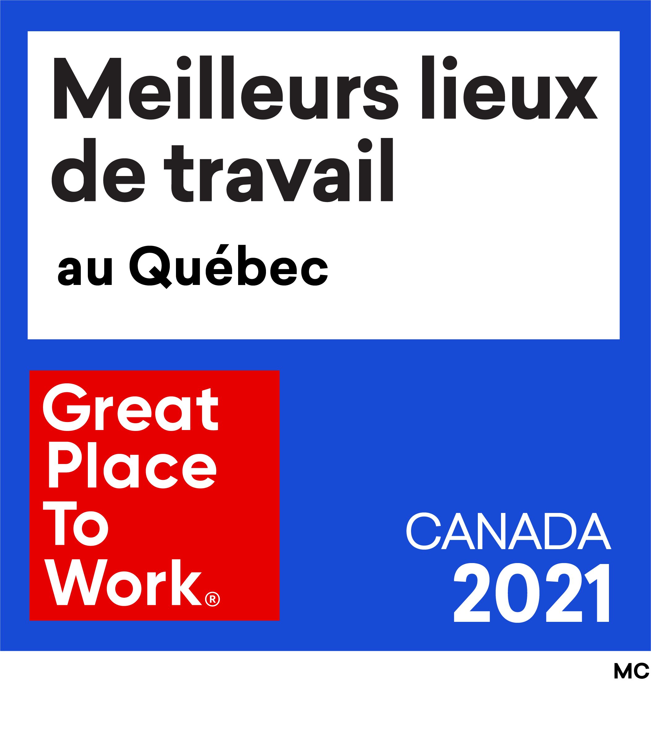 Best Workplaces in Quebec Meilleurs Lieux de Travail au Québec