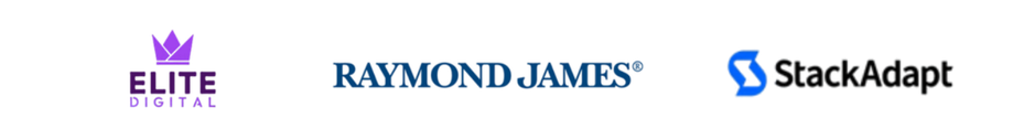 Elite Digital, Raymond James, and StackAdapt logos