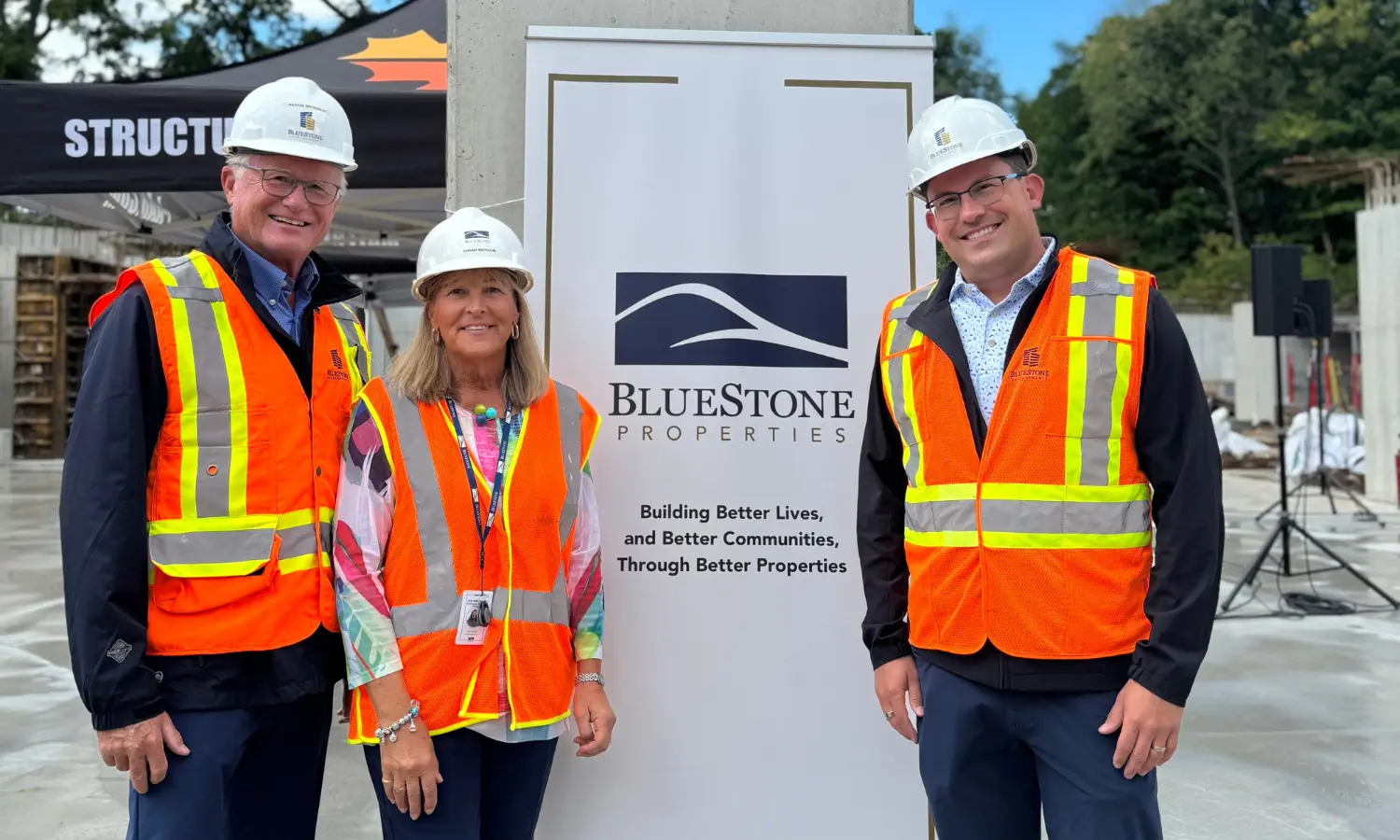 Our founders and President at our newest development - 133 Pond Mills.