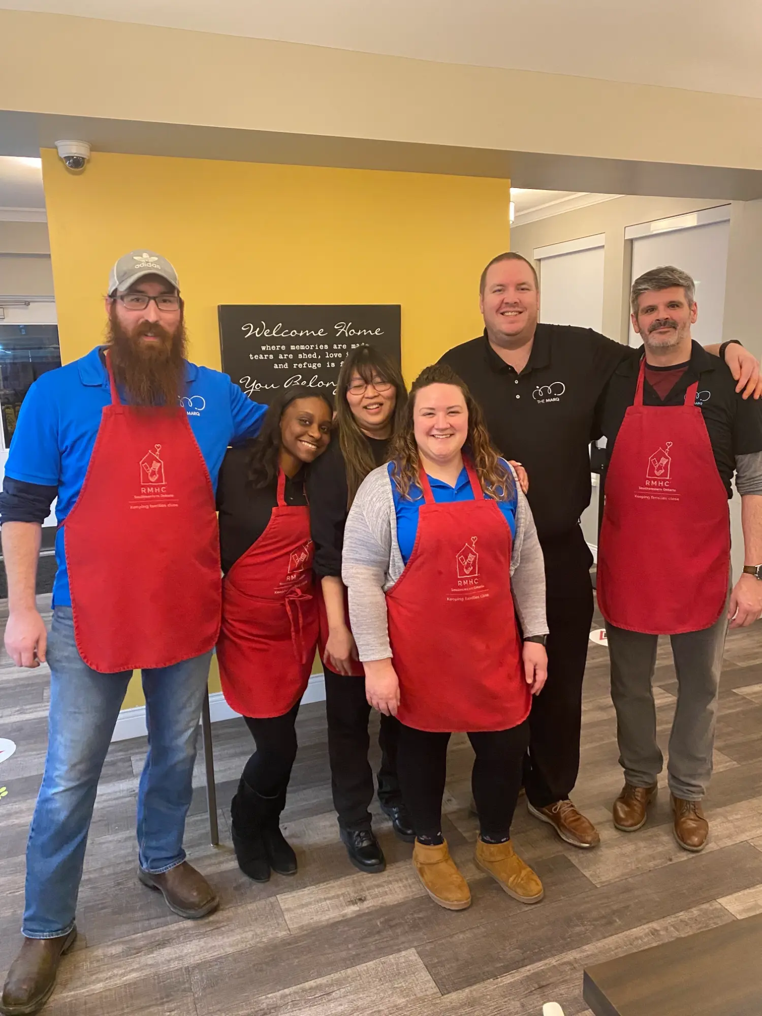 Employees volunteering at Ronald McDonald House.