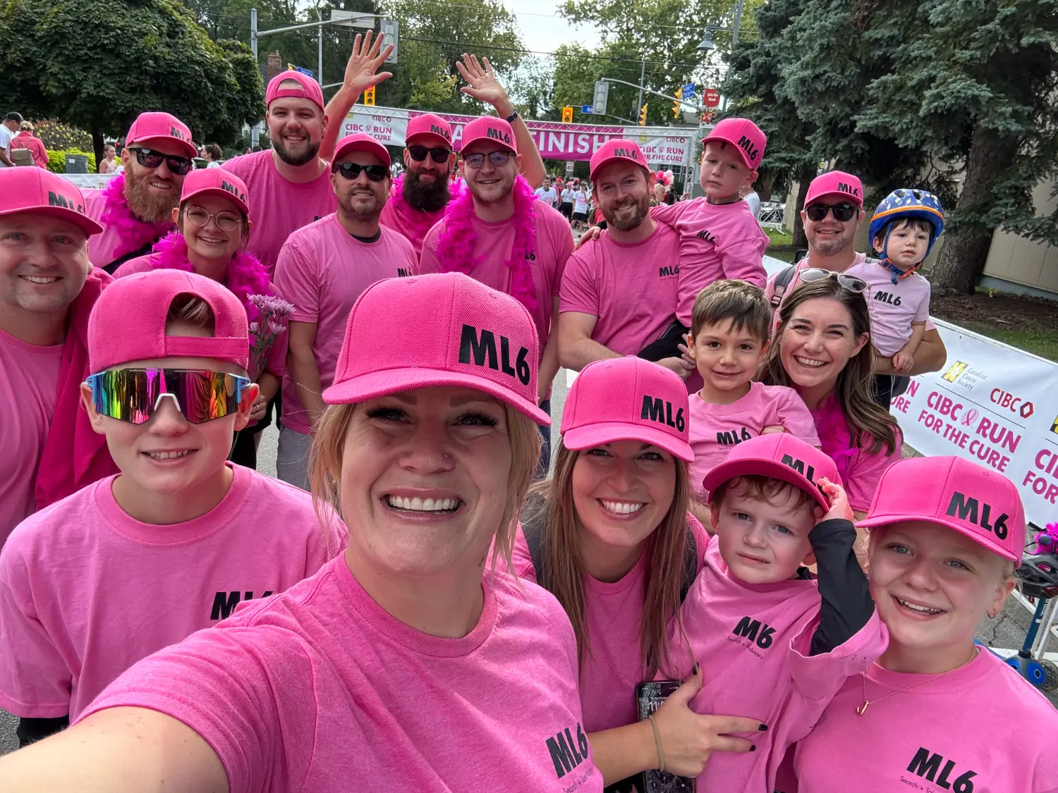 ML6 team at the Run For The Cure in Burlington, Ontario!