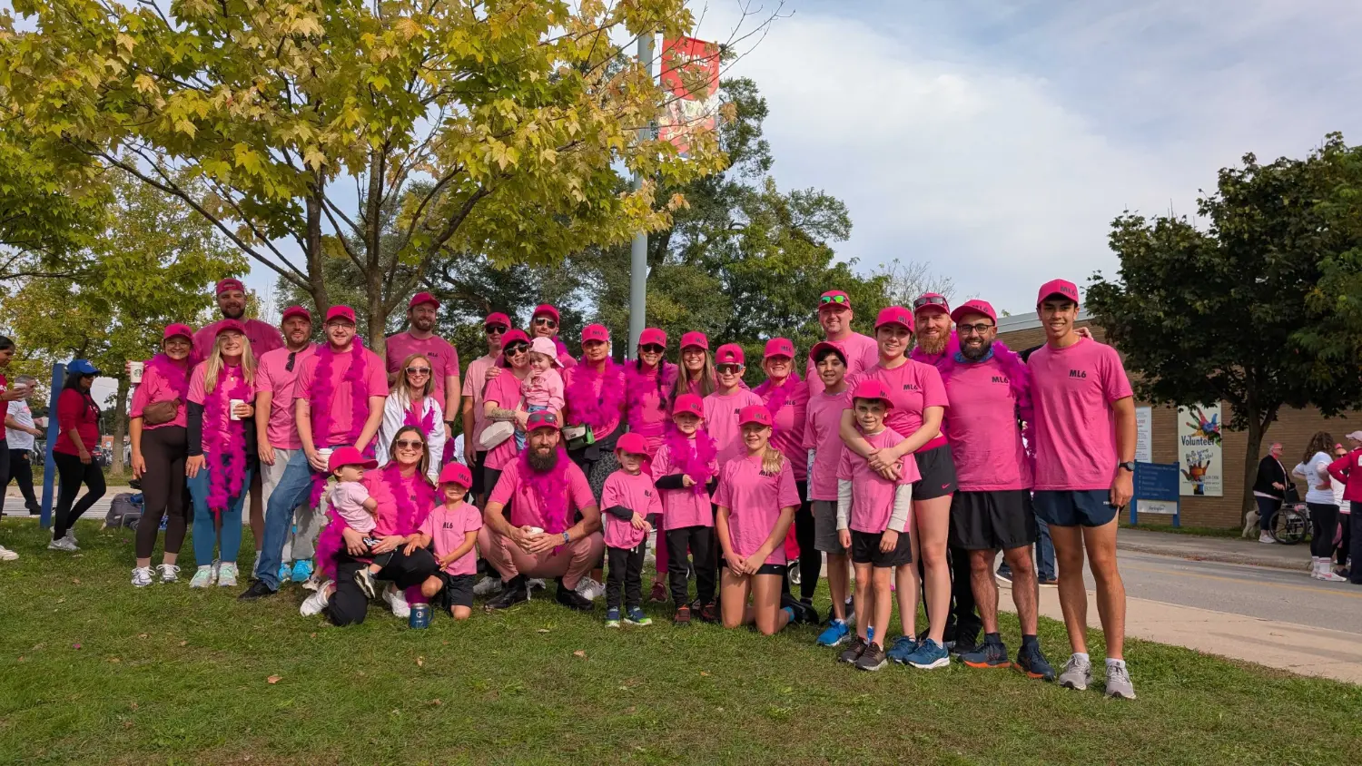 The entire ML6 team and family at the Run For The Cure held in Burlington, Ontario