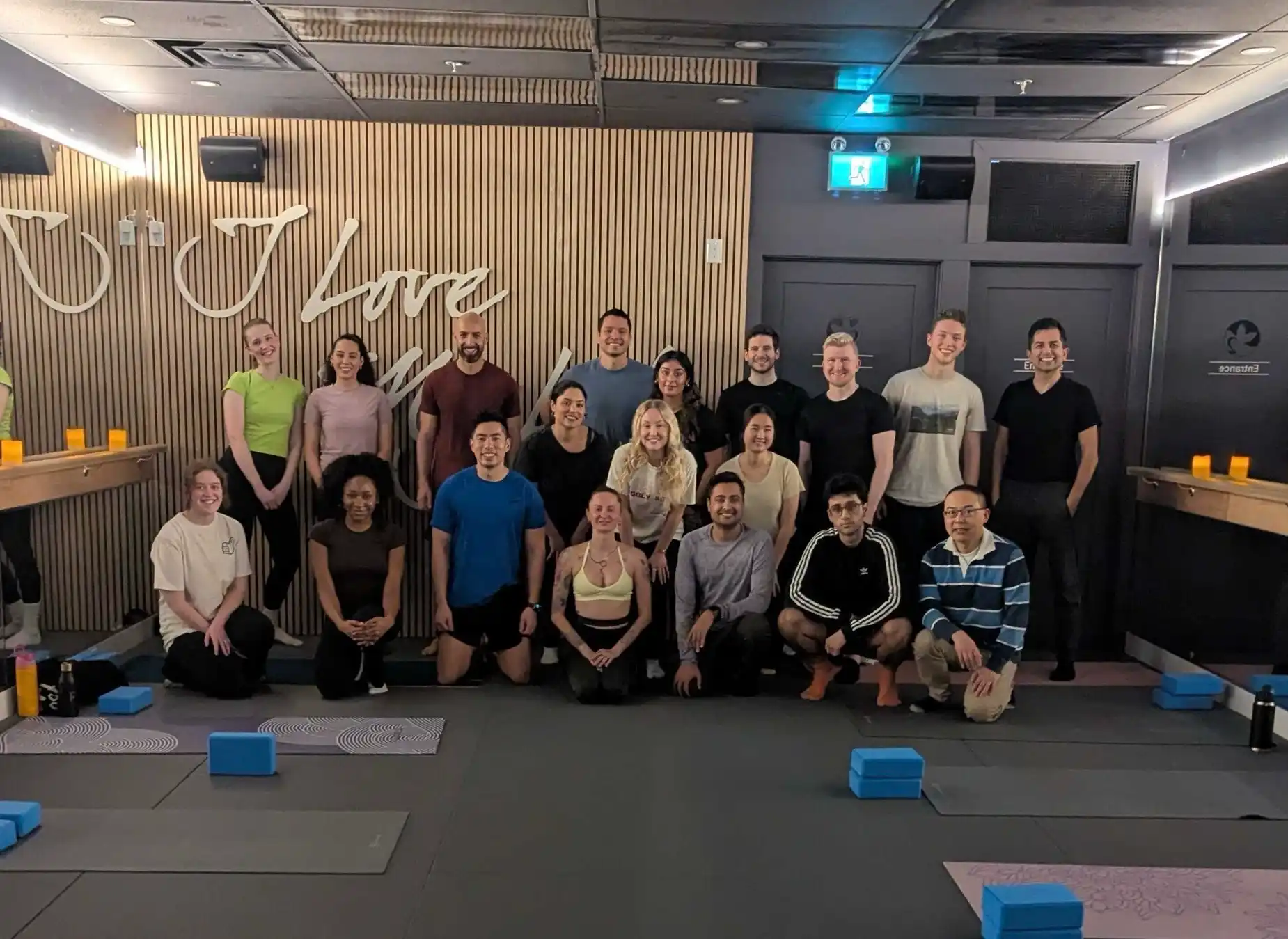 We did some deep stretching and breathing at a team yoga session to help us recharge together. - March 2025