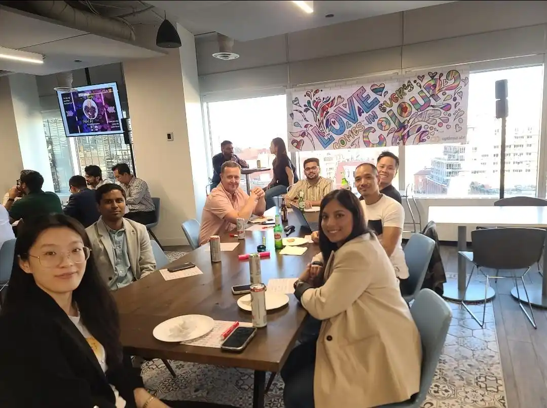 Team dinner at our office