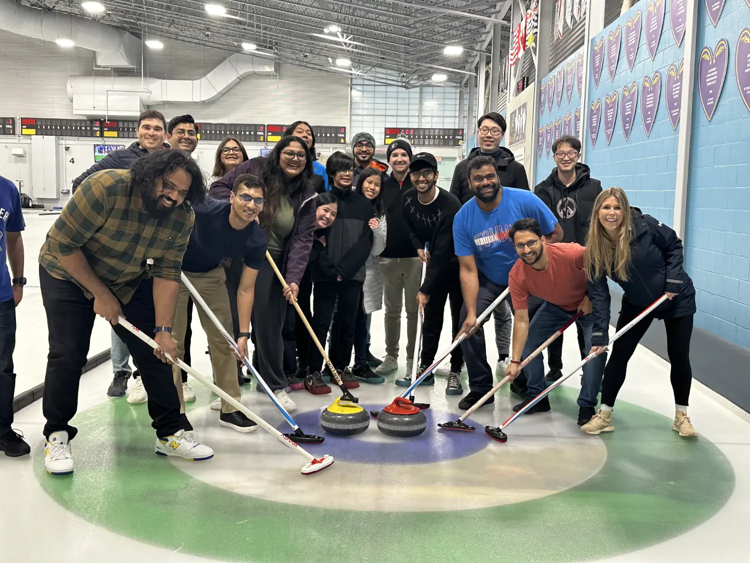 The MobSquad team at a curling event!