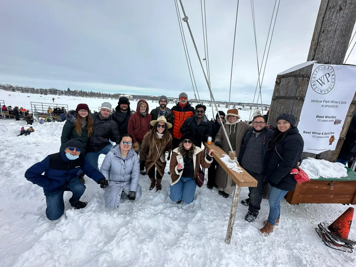 The MobSquad Team embracing the cold!