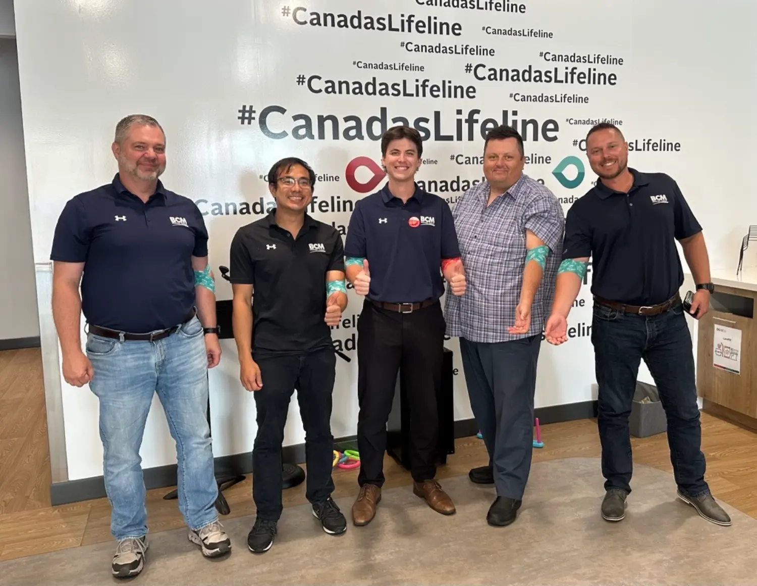 Staff and Management participated in a plasma donation event with Canadian Blood Services to join #CanadasLifeline
