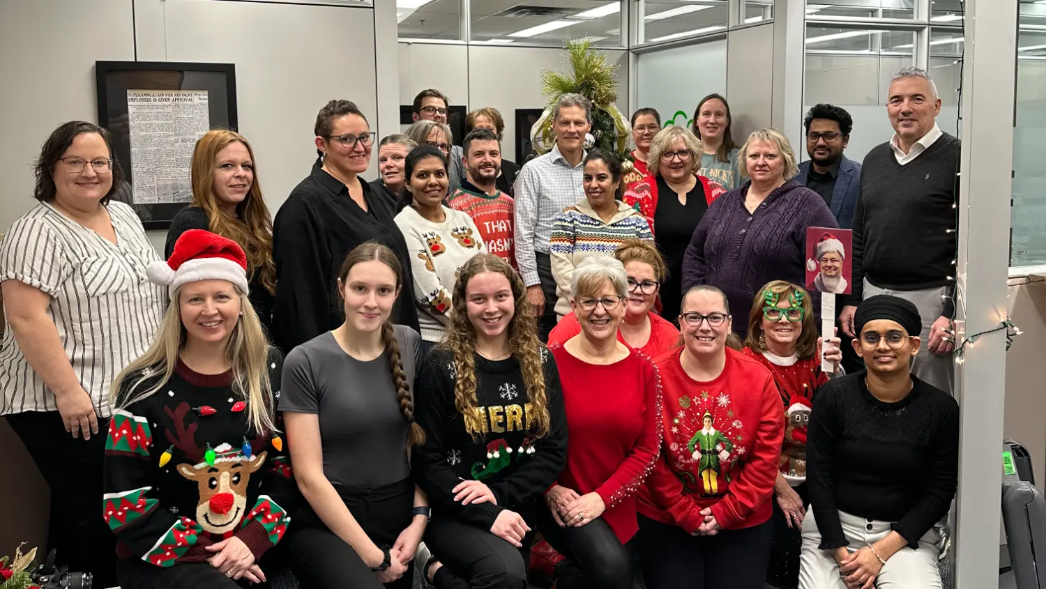 Connecting the team during our annual festooning event.