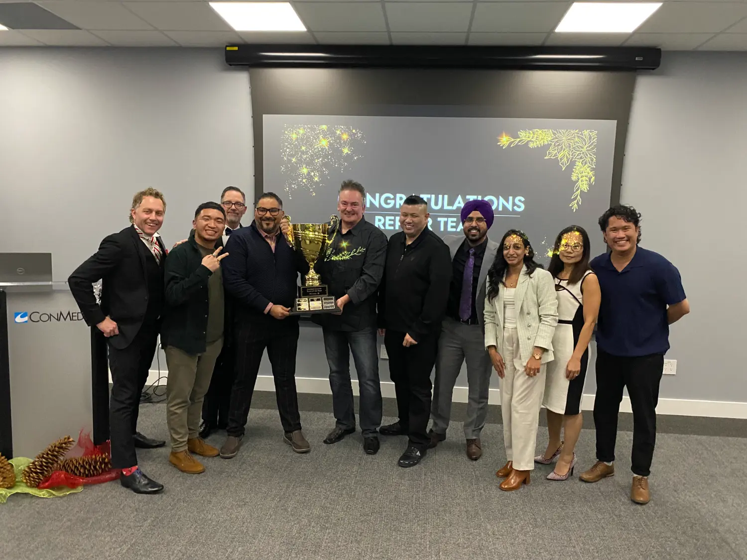 Team of the Year Award presented at the Year End Internal Award celebration event.