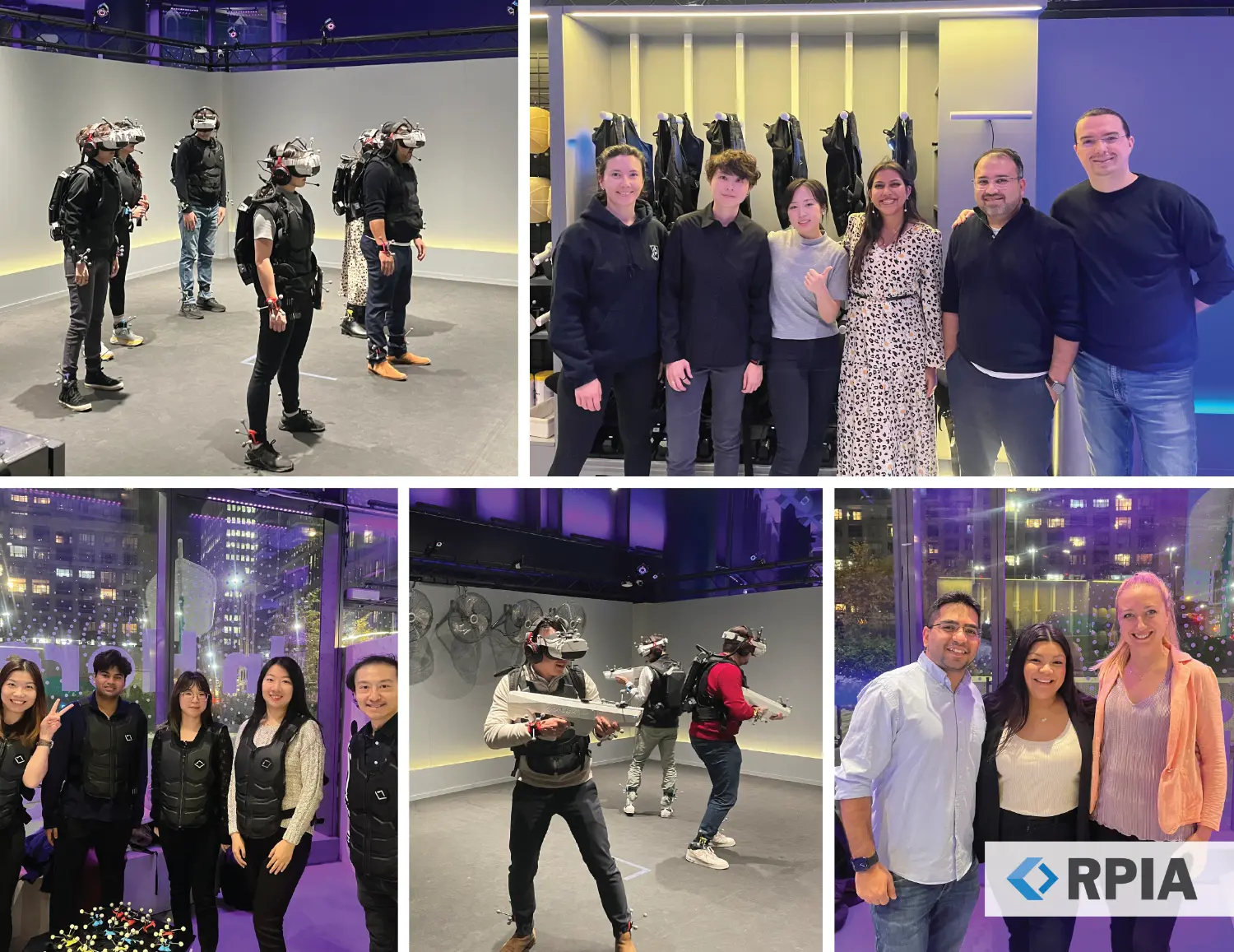 RPIA team enjoying a virtual reality night at one of our monthly socials!