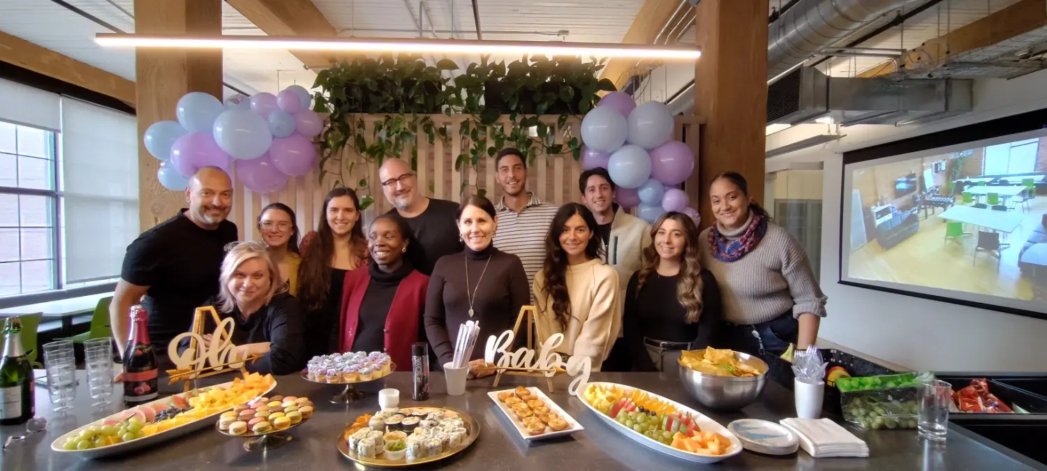 Celebrating life’s milestones together CM Labs hosted a baby shower for one of our team members in the kitchen