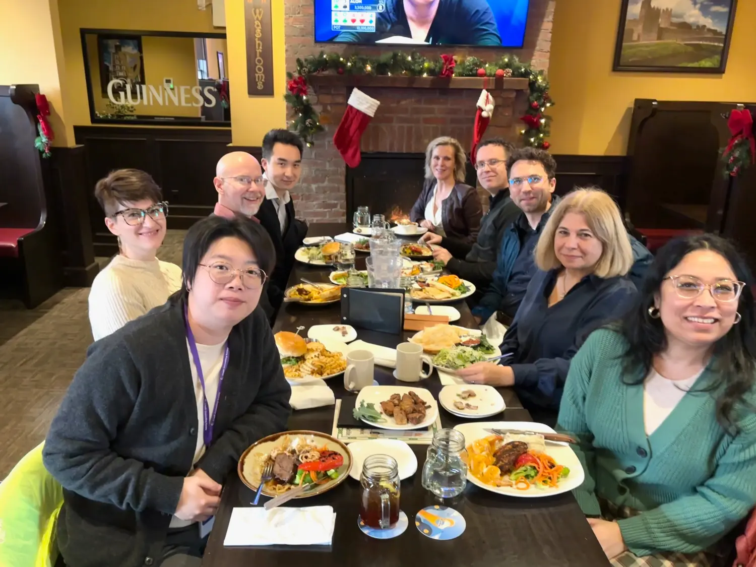 Enjoying a holiday lunch together!