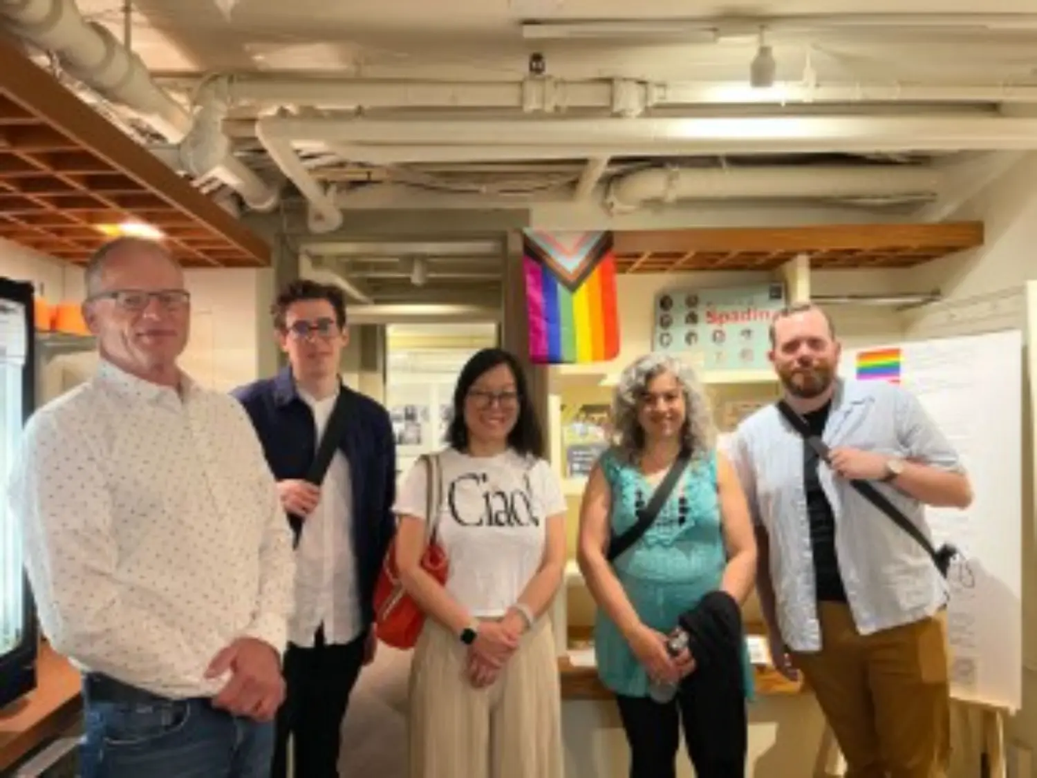 HPA DEIB Committee and employees engaged in Pride Exhibit at the Spadina Museum, celebrating queer history and Pride.