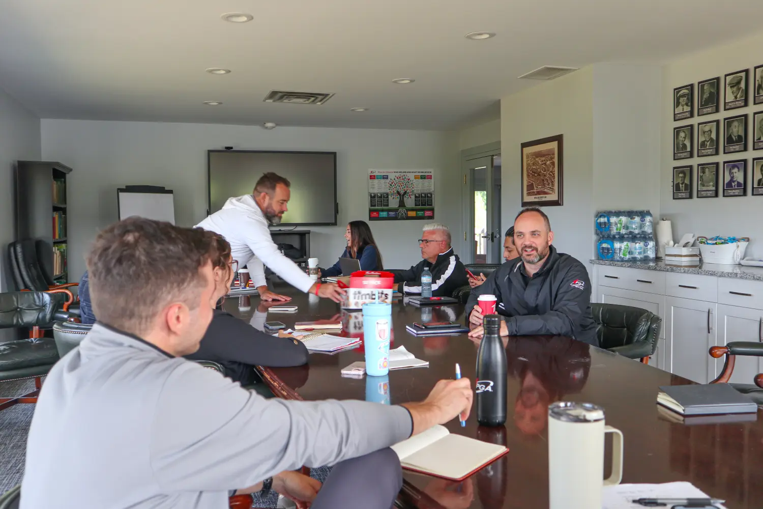 We have the pleasure of having a board room that overlooks Blue Springs Golf Club.