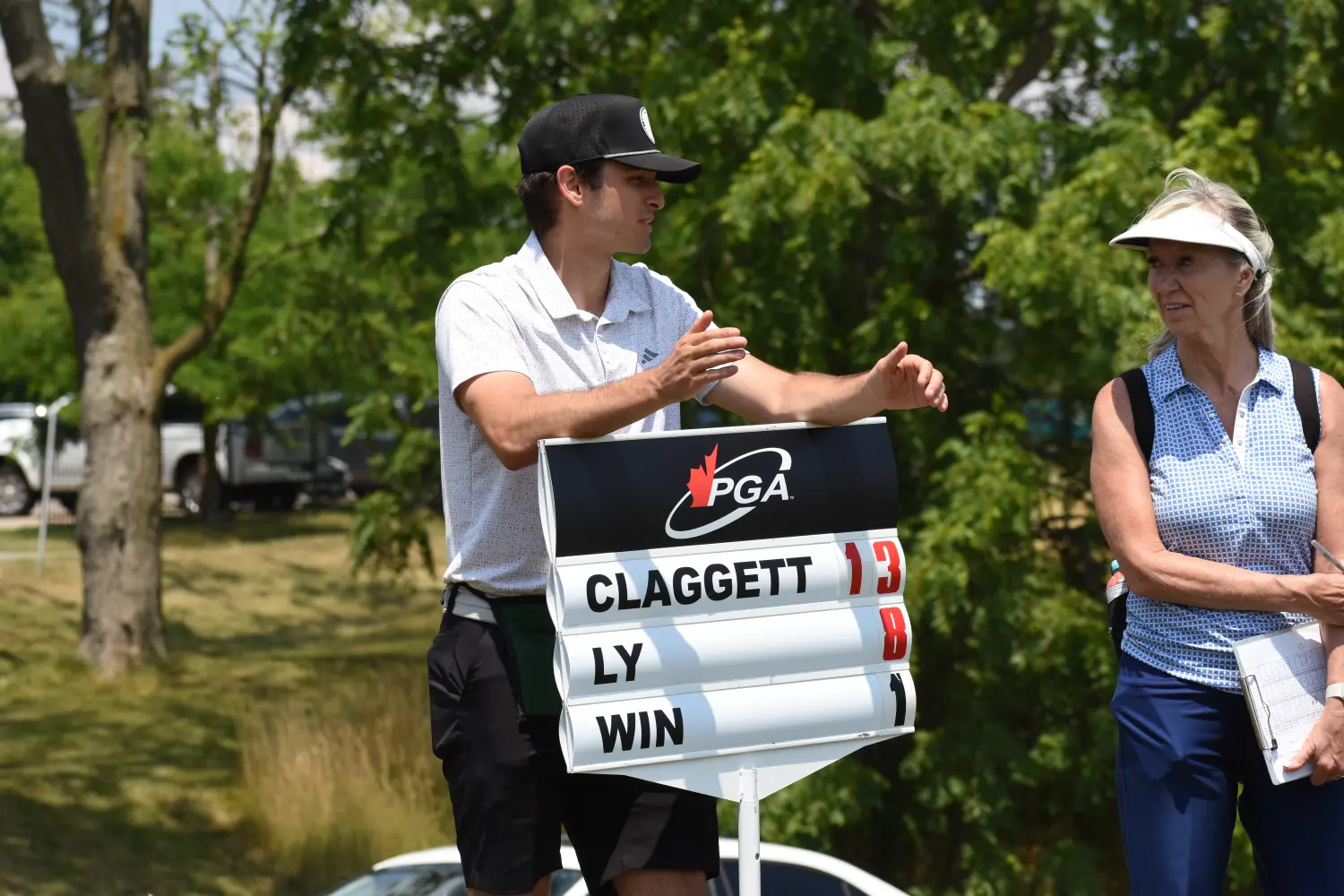 At championships, the last few groups have a standard bearer with them. Our staff are encouraged to come and volunteer.