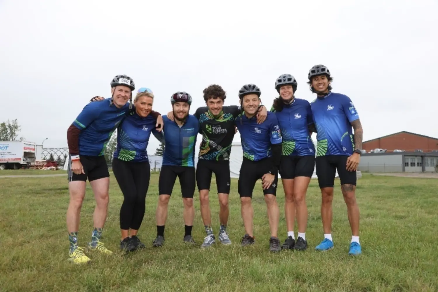 RSM Canada employees participating in the 2025 Tour Alberta for Cancer charity bike ride.