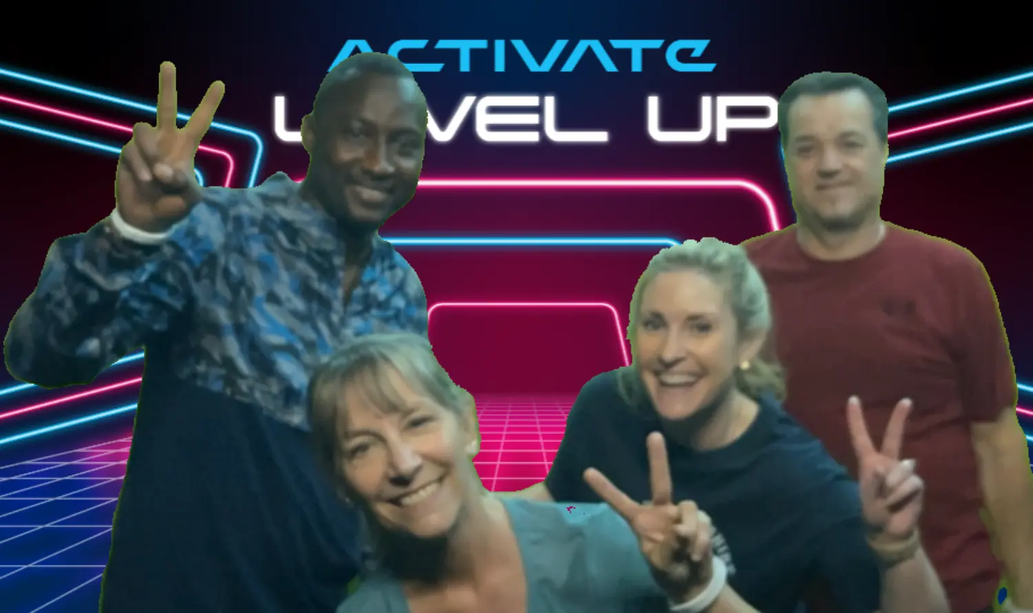 Teambuilding at Activate—working together, solving challenges, and having fun building connections.