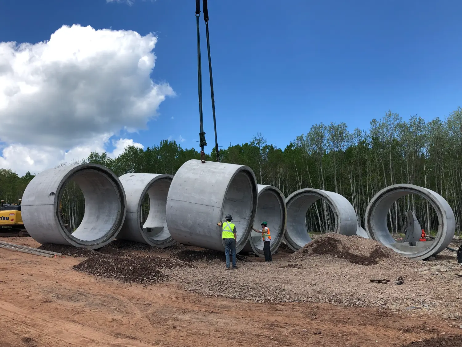 Concrete pipe made by our Precast division