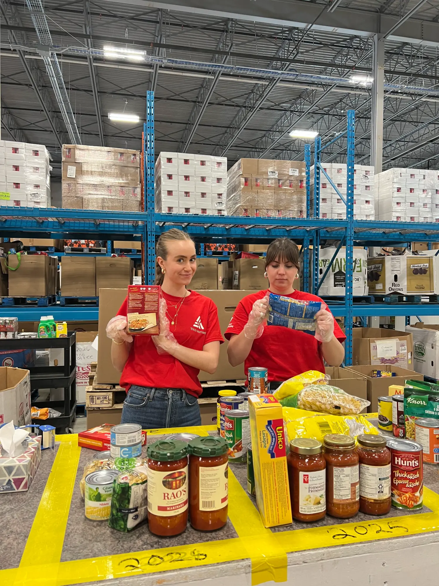 Volunteering at the food bank