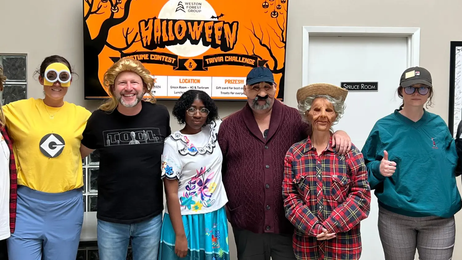 A costume contest where our team dresses up and gets into the spirit.