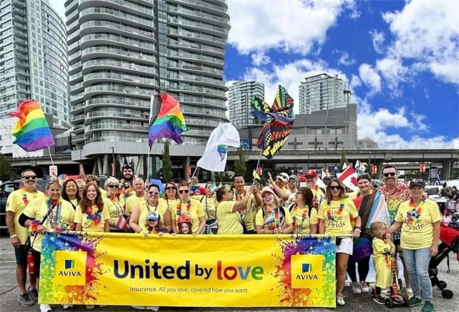 “United by love” and celebrating Pride at the Vancouver Pride Parade.