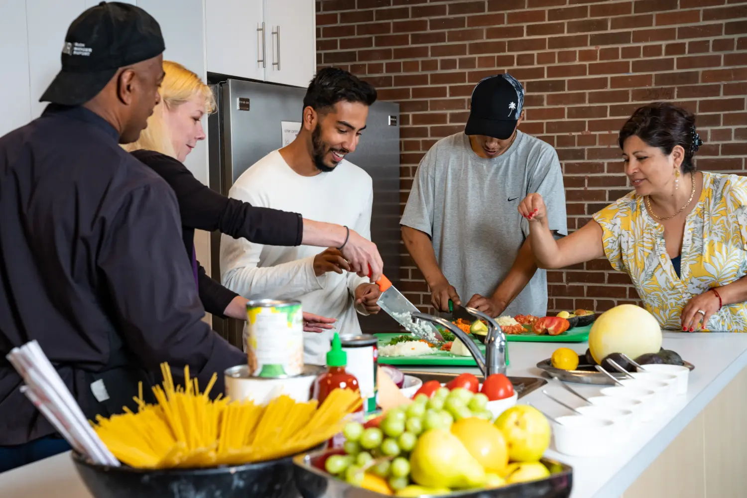 Kitchen staff in Toronto hospital