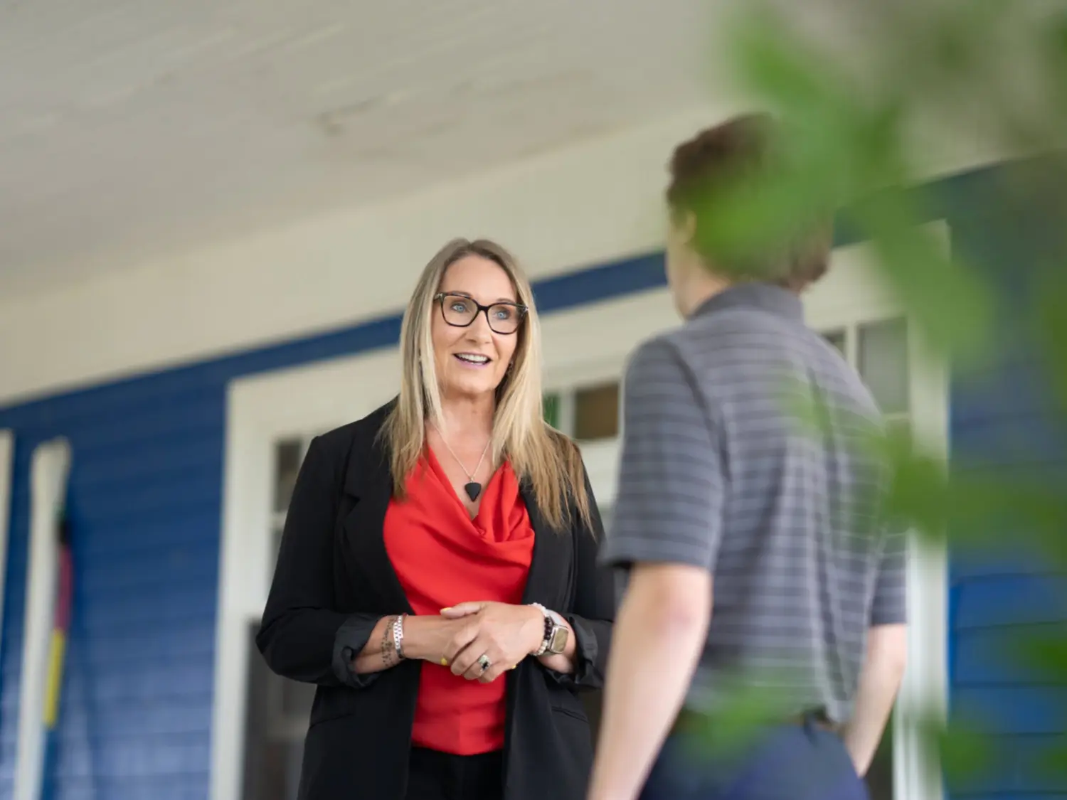 Executive Director speaking to a staff member in our NS facility