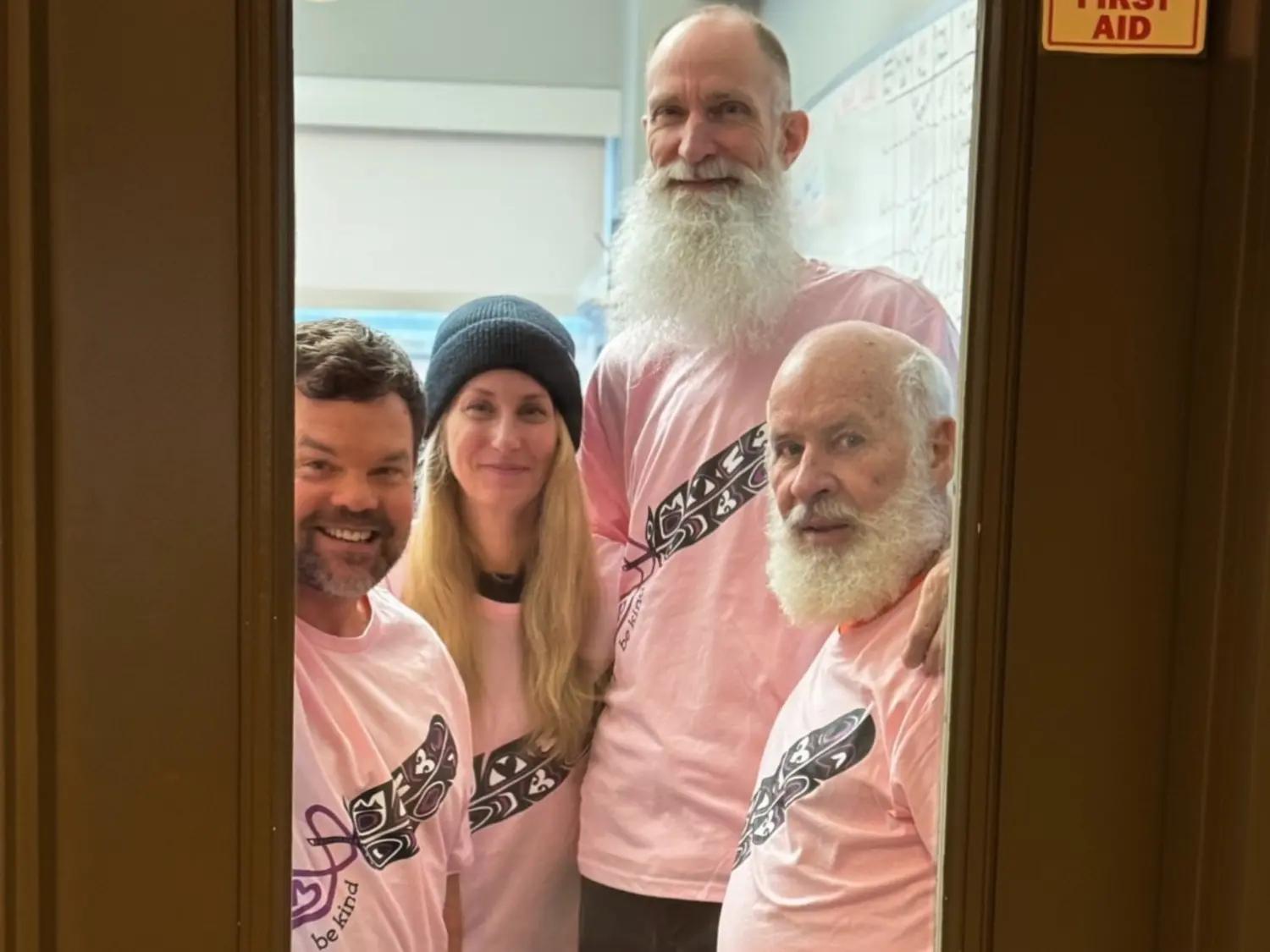 Our alumni team participating in Pink Shirt Day