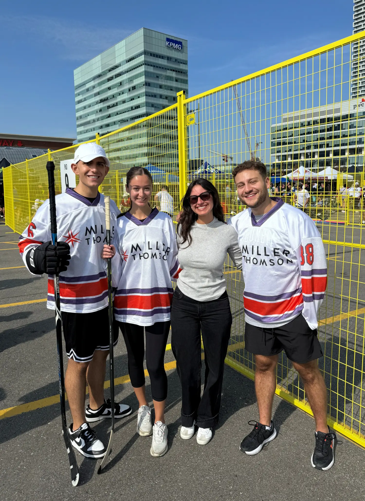 Our Vaughan Summer & Articling Students participating in the Princess Margaret Road Hockey to Conquer Cancer event.