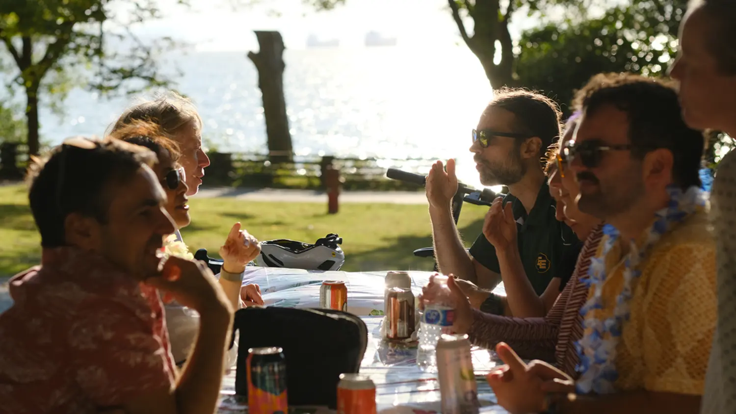 Enjoying the sun at our annual summer family picnic