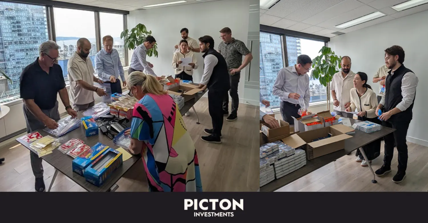 Teamwork in action! Our Vancouver team building care kits for Covenant House, combining service and impact.