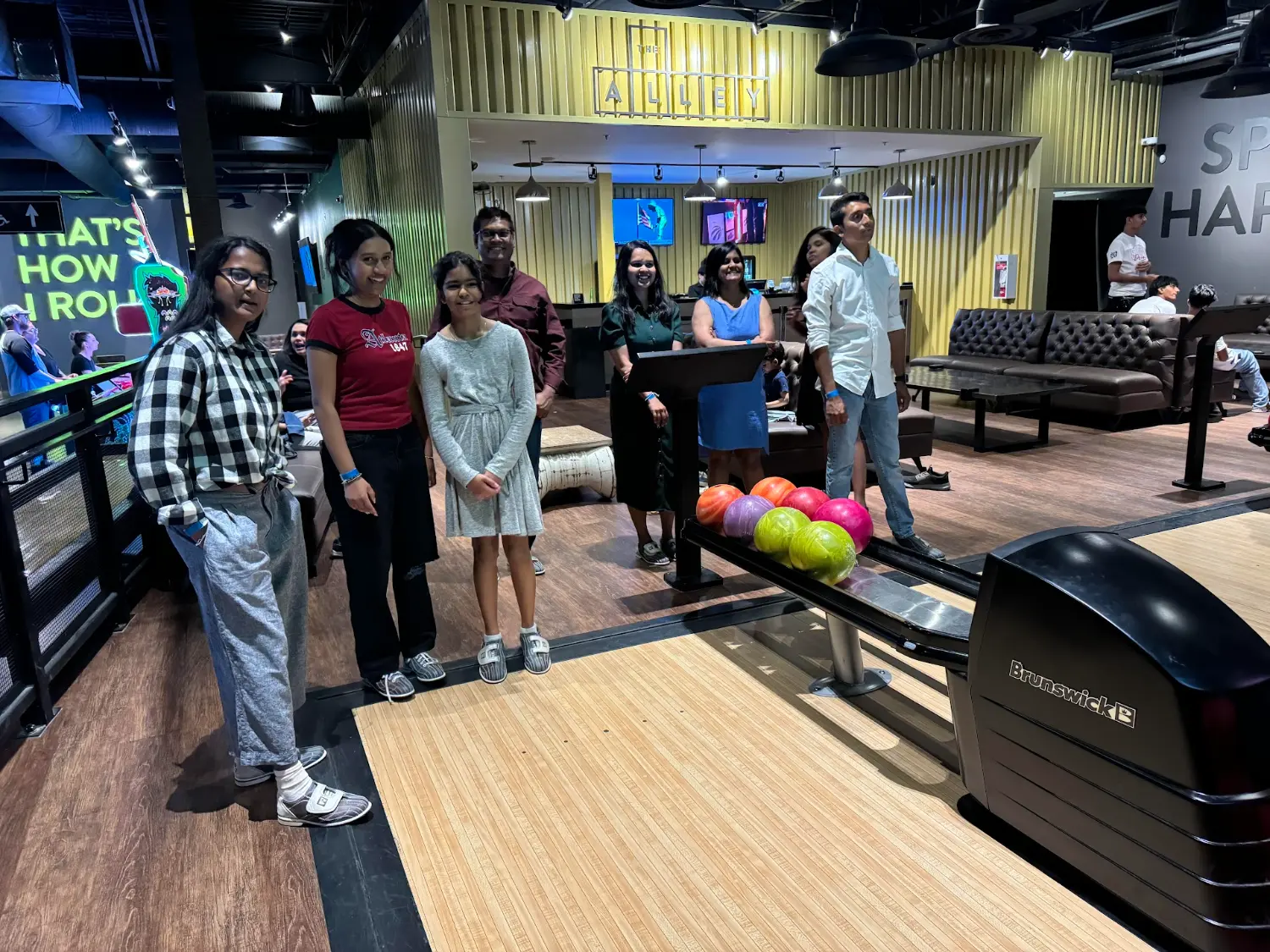Winter social event for the families, included bowling
