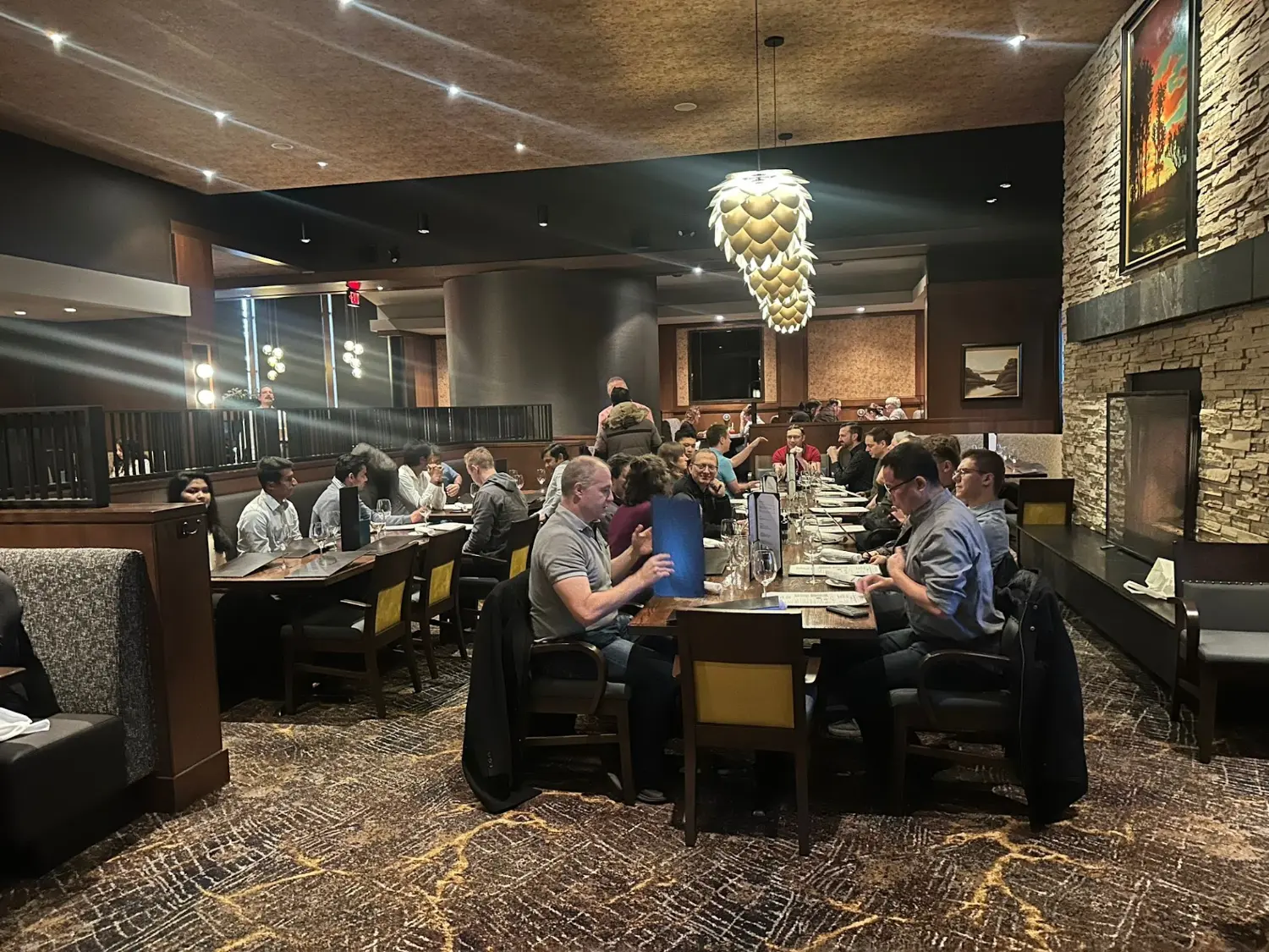 Christmas lunch event at restaurant is a chance for everyone to meet socially