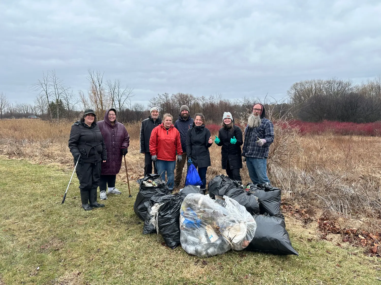 A group of Insighters take part in a local edition of our Earth Day litter pick in Whitby, Ontario!