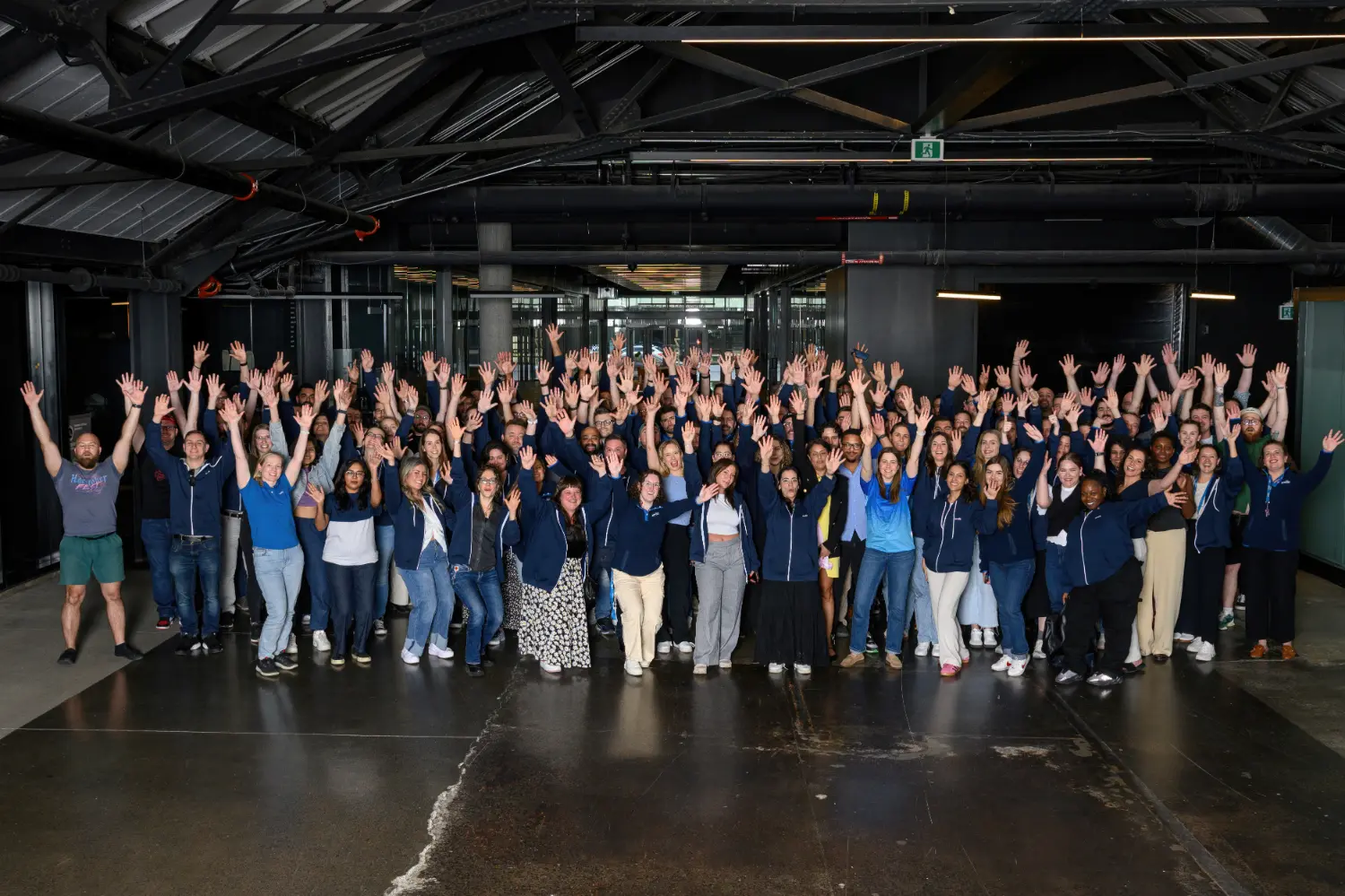 Our team at the quarterly town hall. Coming together to connect, share updates, and look ahead.