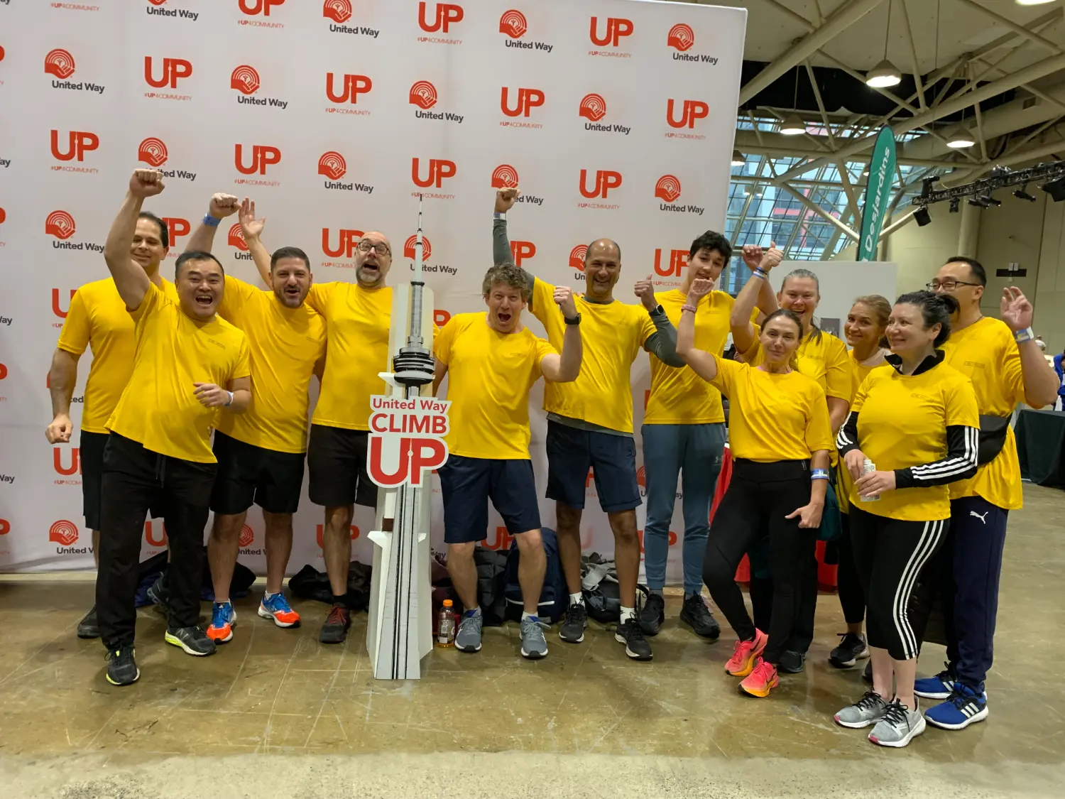 United Way ClimbUP - employees stepping up, raising money, and reaching new heights together!
