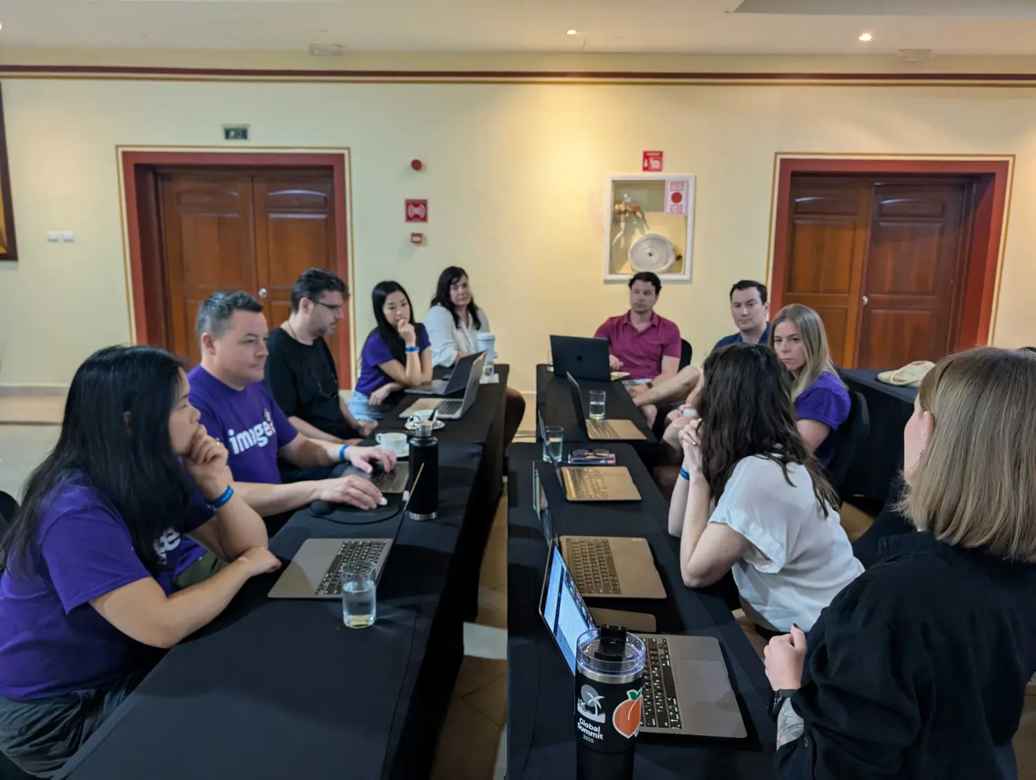 Some of our delivery team having a workshop during the summit.