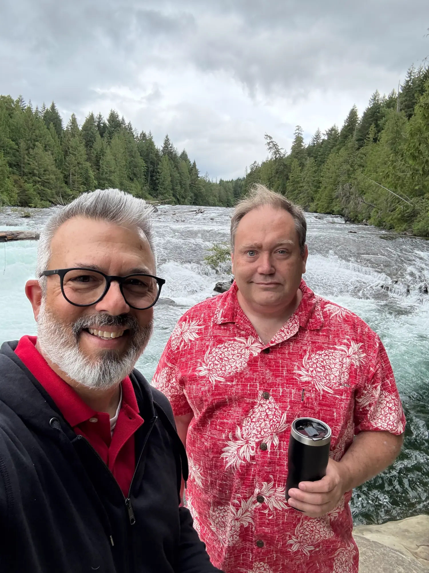 Our COO and CEO at an offsite at the CEO's home on Vancouver Island