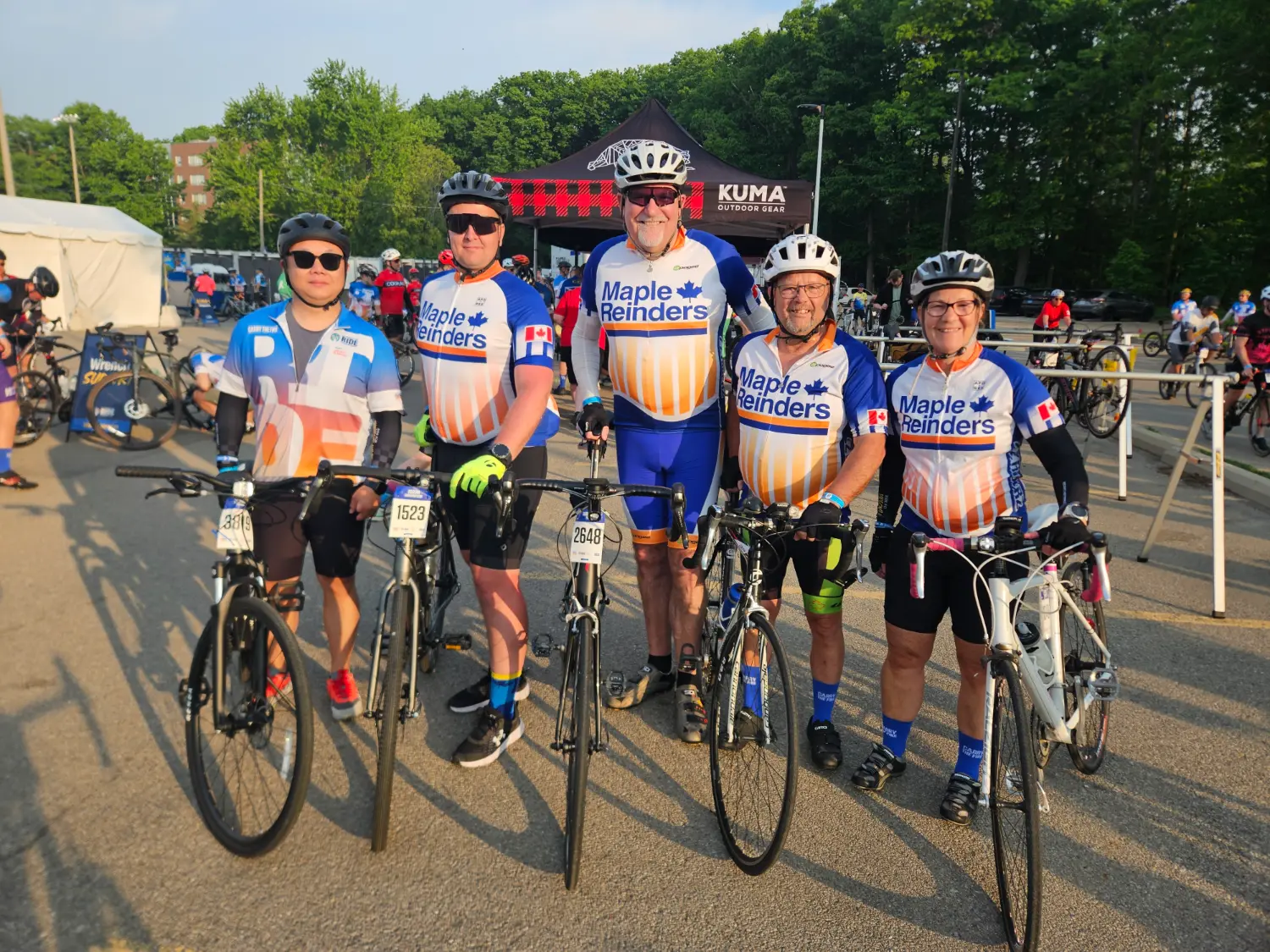 Employees participating in The Ride for Princess Margaret Cancer Foundation.