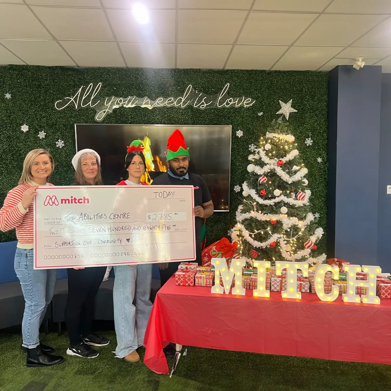 Annual holiday raffle for charity.