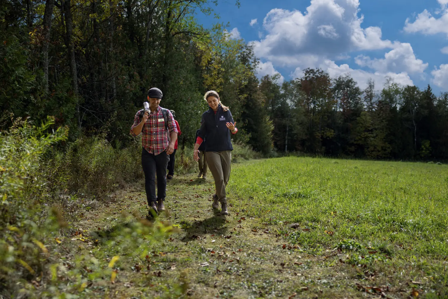 Catherine Grenier, President & CEO, and Aaron Dowding, Stewardship Manager, at Shamper’s Bluff, NB (Photo Kelly Lawson).