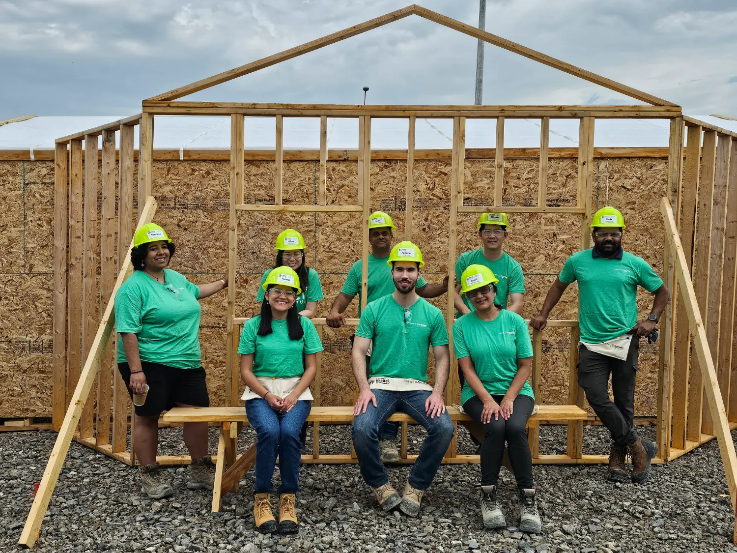 Teammates joined Habitat for Humanity in Caledon - building wall frames and making an impact, one nail at a time.