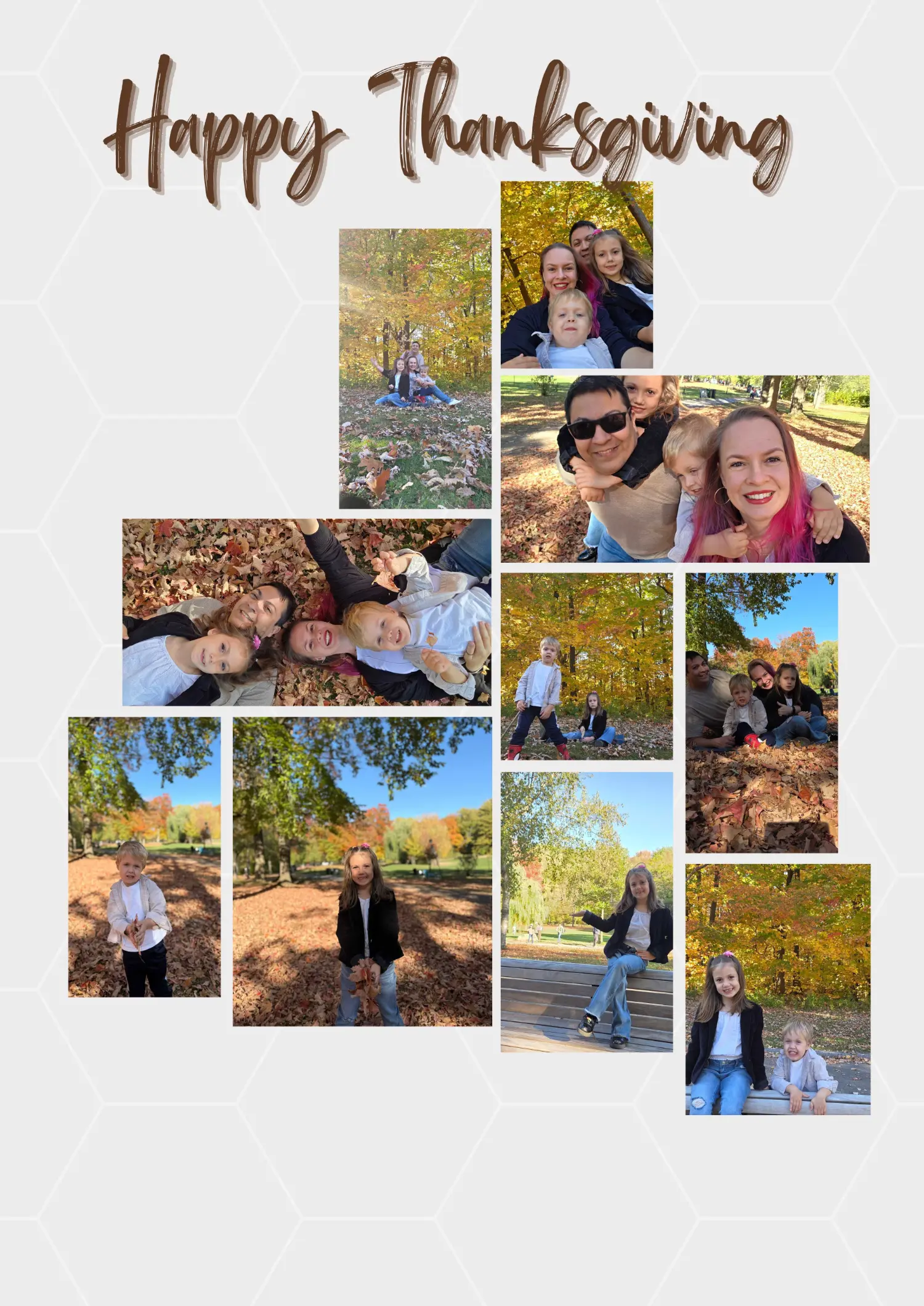 Our staff member Karina posted a wonderful Thanksgiving collage for our staff in Slack.