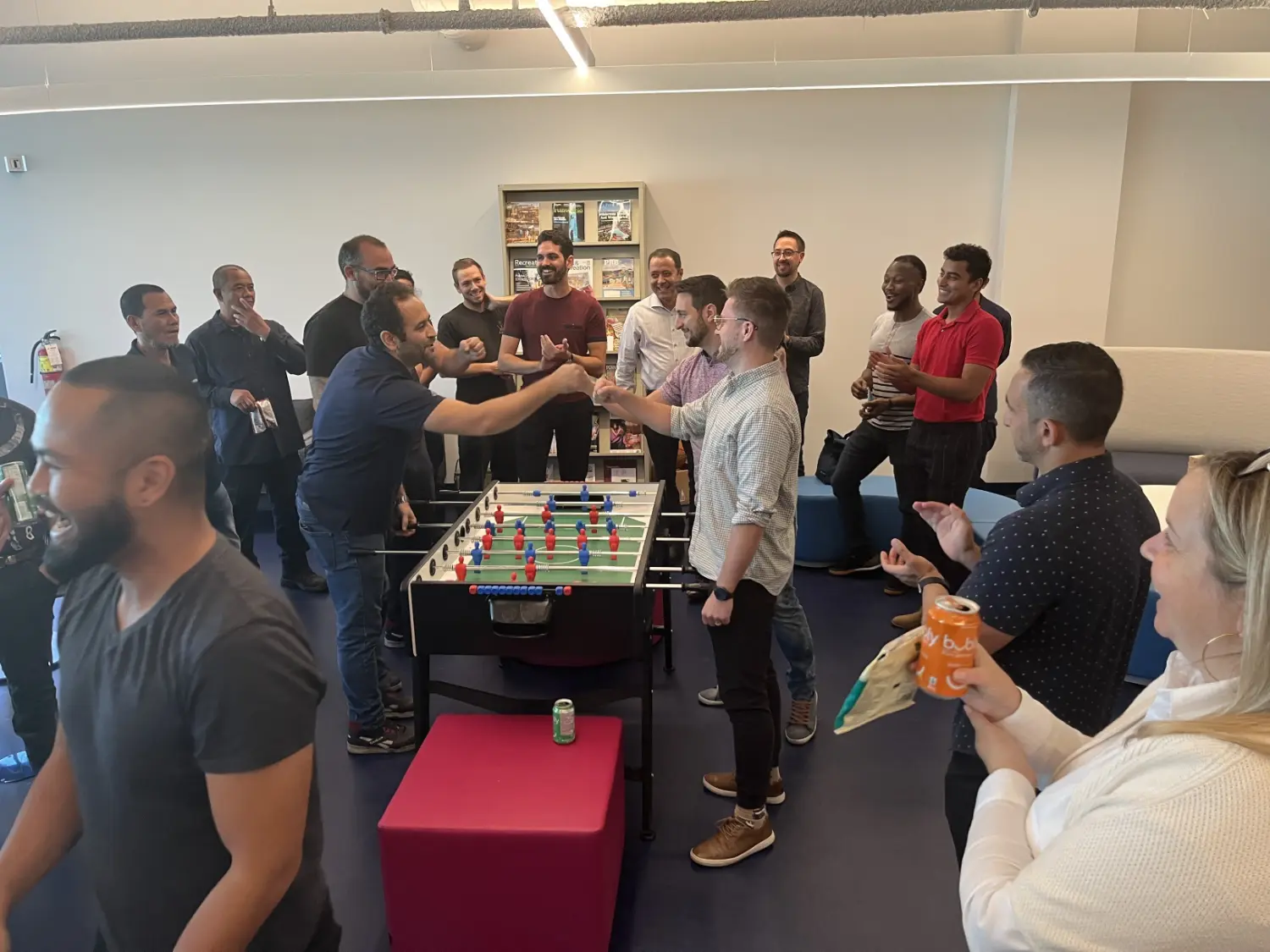 Foosball competition at the office