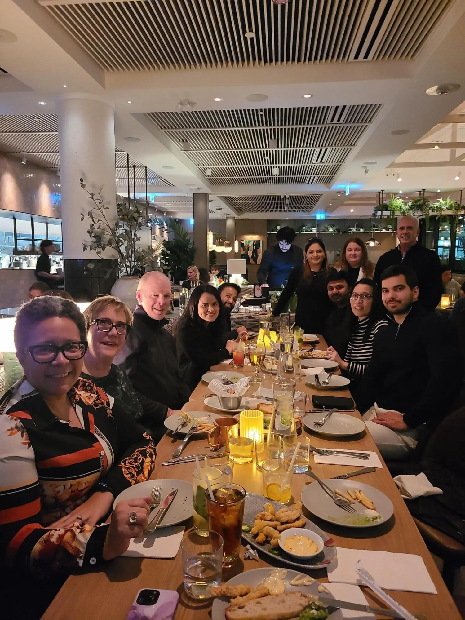 The Willson Logistics Team celebrates the holidays together at dinner