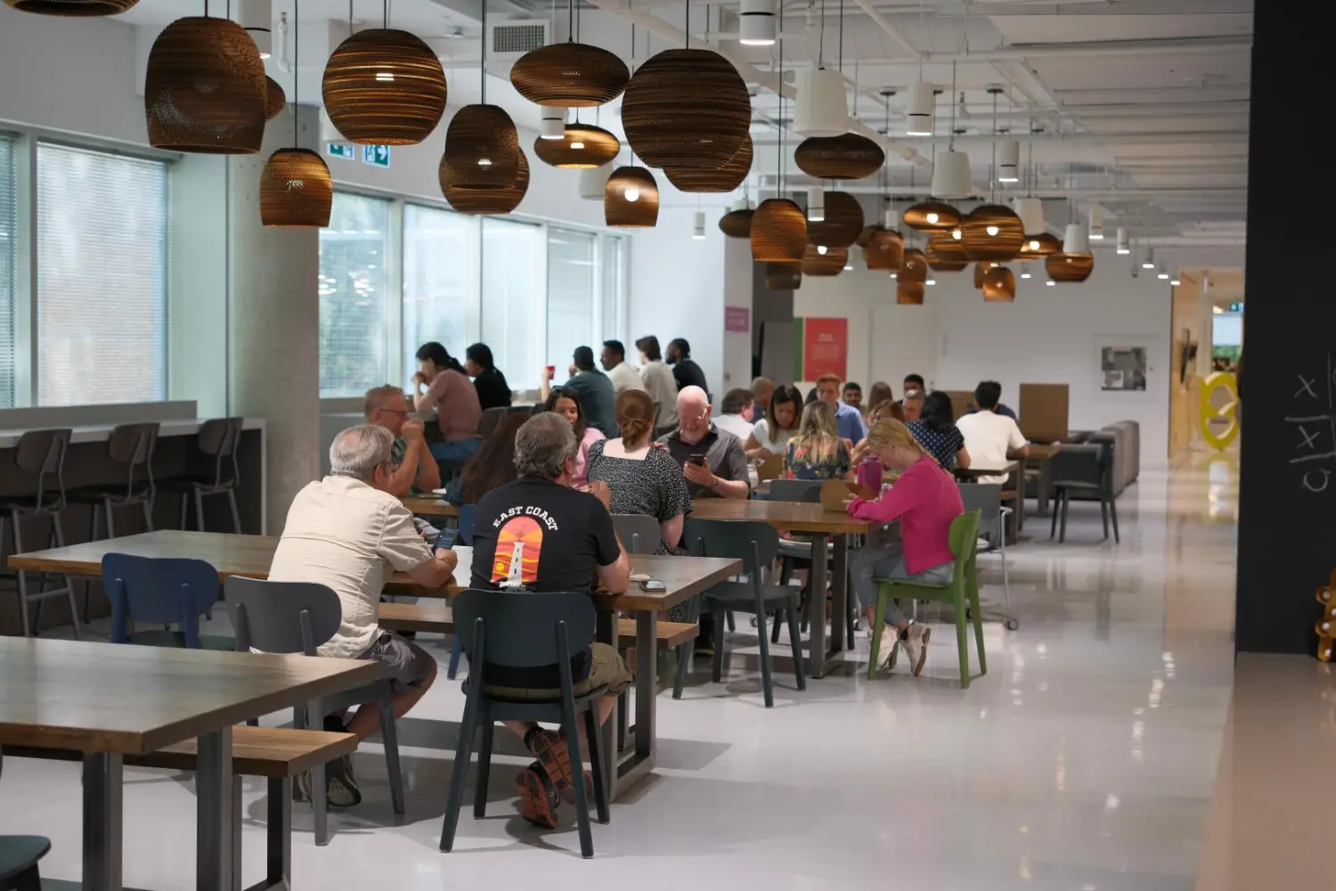 Our hybrid team members enjoying lunch together at our Toronto HQ.